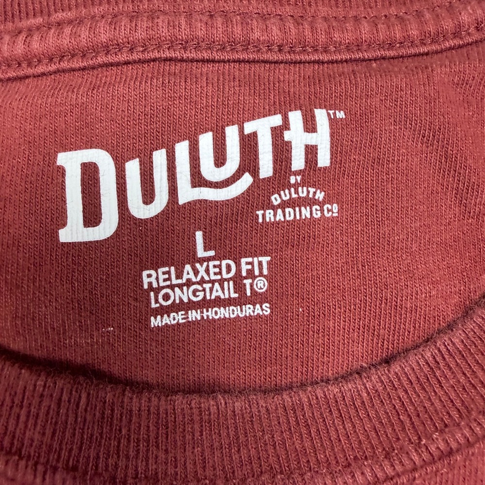 Duluth Trading Co Mens Longtail T Relaxed Fit Cotton Shirt Lot of 2 Reds L - Picture 2 of 8